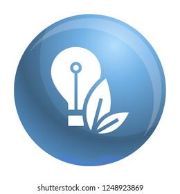 Eco bulb icon. Simple illustration of eco bulb vector icon for web design isolated on white background