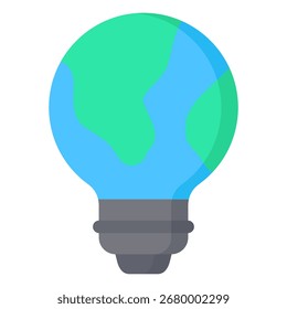 Símbolo do ícone Eco Bulb. Ilustração vetorial.