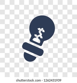 Eco bulb icon. Trendy Eco bulb logo concept on transparent background from Ecology collection
