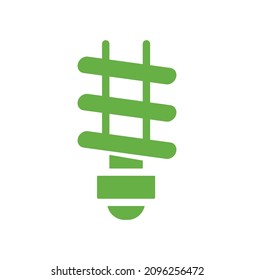 Eco Bulb Icon. Vektorgrafik-Stil, einzeln auf weißem Hintergrund