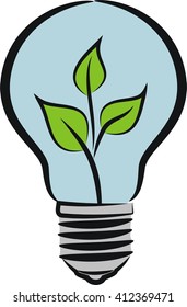 eco bulb - idea and ecology metaphor