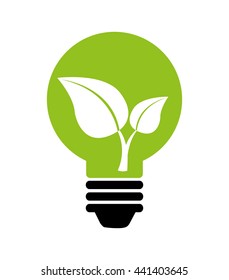 eco bulb isolated icon design