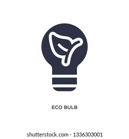 eco bulb isolated icon. Simple element illustration from ecology concept. eco bulb editable logo symbol design on white background. Can be use for web and mobile.