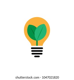 Eco bulb vector icon