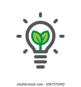 Eco bulb vector icon