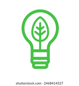 Eco bulb - vector icon	