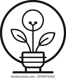 Eco Bulb vector icon for vector art 