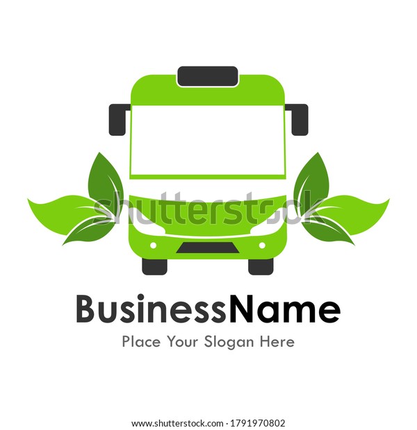 Eco bus leaf vector logo template.\
Suitable for business, web, natural, creative and\
art