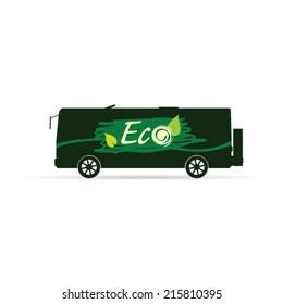eco bus vector silhouette illustration