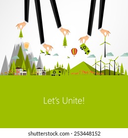 Eco Business Background Design, Vector Eps10