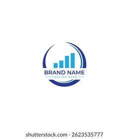 Eco Business Logo with Plant and Growth Bar Chart – Vector Design


