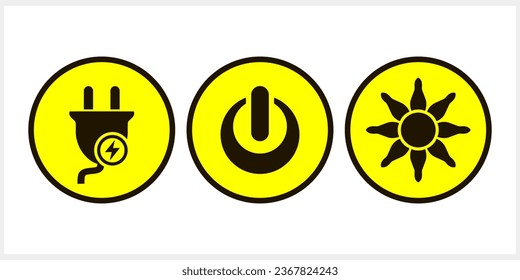 Eco button set clipart isolated Stencil icon Vector stock illustration. EPS 10