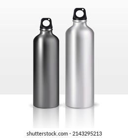 Eco Camping Water bottle Mockup. Vector illustration