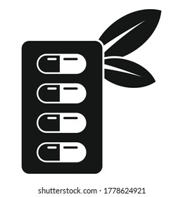 Eco capsule blister icon. Simple illustration of eco capsule blister vector icon for web design isolated on white background