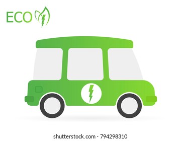 Eco car concept, vector illustration.