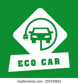 eco car design, vector illustration eps10 graphic