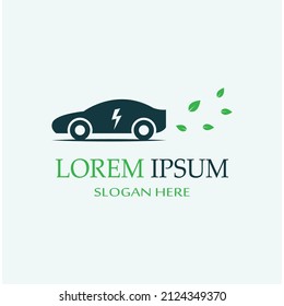 eco car and electric green car technology,icon logo vector.