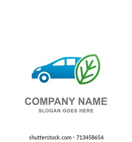 Eco Car Environment Friendly Logo Vector Icon