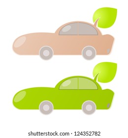Eco car environment transport vector