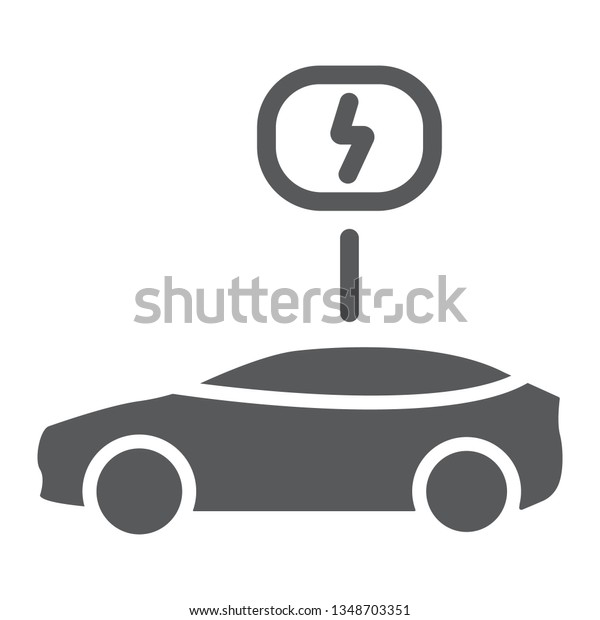 Eco car glyph icon, ecology and vehicle, transport\
sign, vector graphics, a solid pattern on a white background, eps\
10.