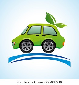 eco car graphic design , vector illustration