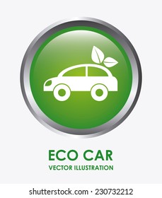 eco car graphic design , vector illustration