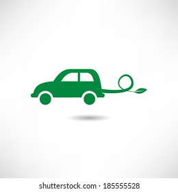 Eco car icon