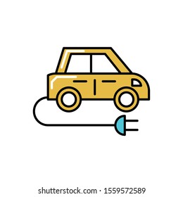 eco car icon design, Automobile auto transportation vehicle drive travel traffic theme Vector illustration