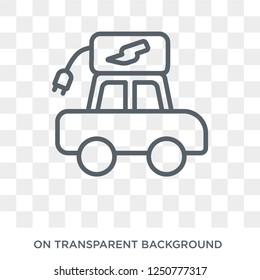 Eco car icon. Eco car design concept from Ecology collection. Simple element vector illustration on transparent background.