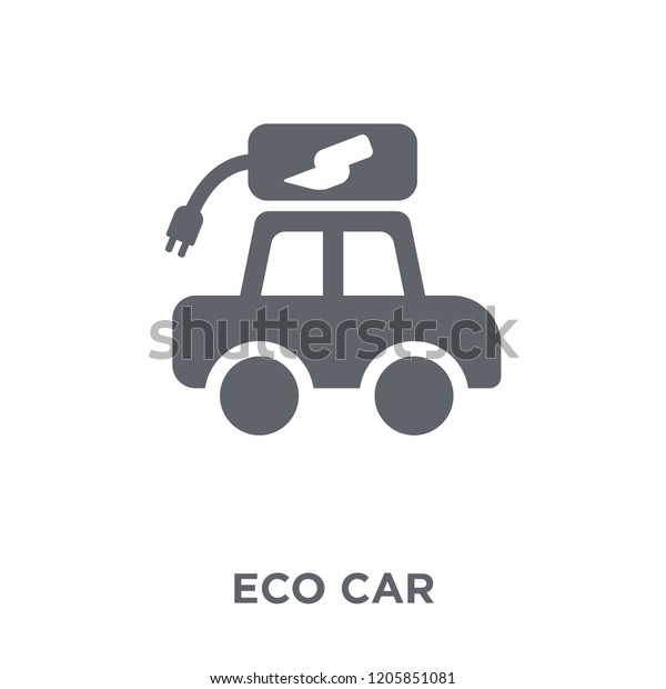Eco car
icon. Eco car design concept from Ecology collection. Simple
element vector illustration on white
background.