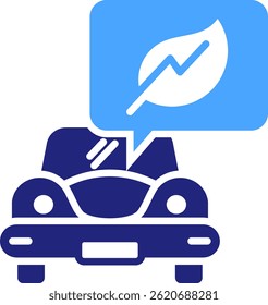 Eco Car Icon Element For Design