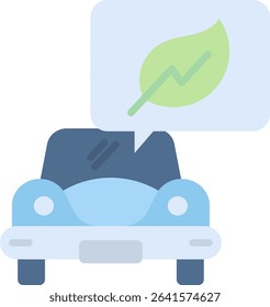 Eco Car Icon Element For Design