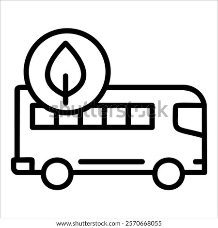 Eco Car Icon Element For Design