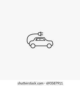 Eco car icon vector, can be used for web and mobile design