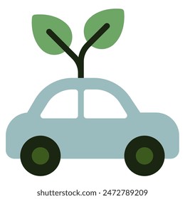 Icono de coche ecológico para Web, App, infografía, etc