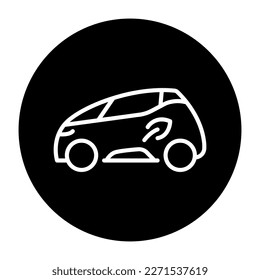 Eco car сolor line icon. Pictogram for web page.