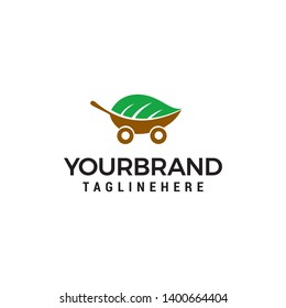 eco car logo design concept template vector