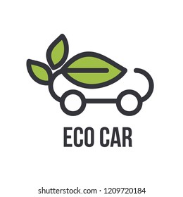 Eco Car Logo Icon Design Vector