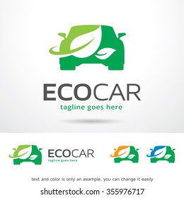 Eco Car Logo Template Design Vector