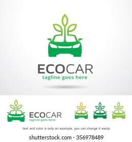 Eco Car Logo Template Design Vector