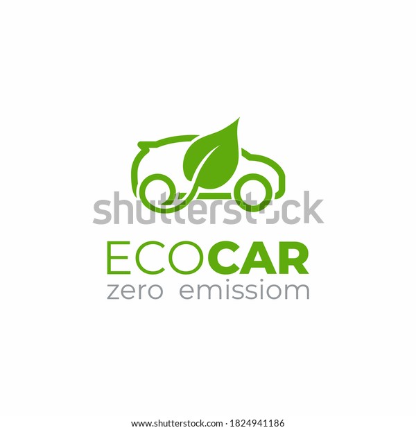 Eco car logo
template. Green car icon. Green leaf and car sign.  Environment
protection transport
symbol.