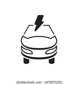 Eco car logo template vector transport clean energy icon design