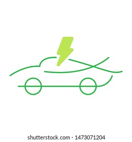 Eco car logo template vector transport clean energy icon design
