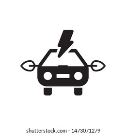 Eco car logo template vector transport clean energy icon design