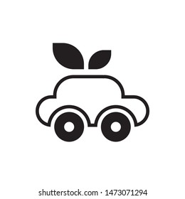 Eco car logo template vector transport clean energy icon design