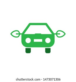 Eco car logo template vector transport clean energy icon design