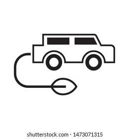 Eco car logo template vector transport clean energy icon design