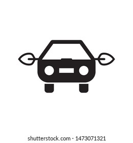 Eco car logo template vector transport clean energy icon design