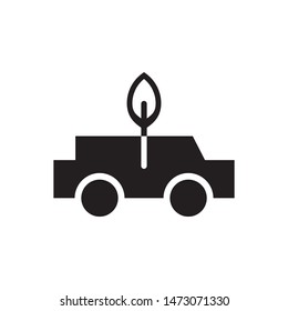 Eco car logo template vector transport clean energy icon design