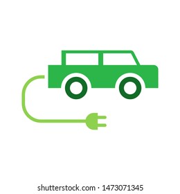 Eco car logo template vector transport clean energy icon design